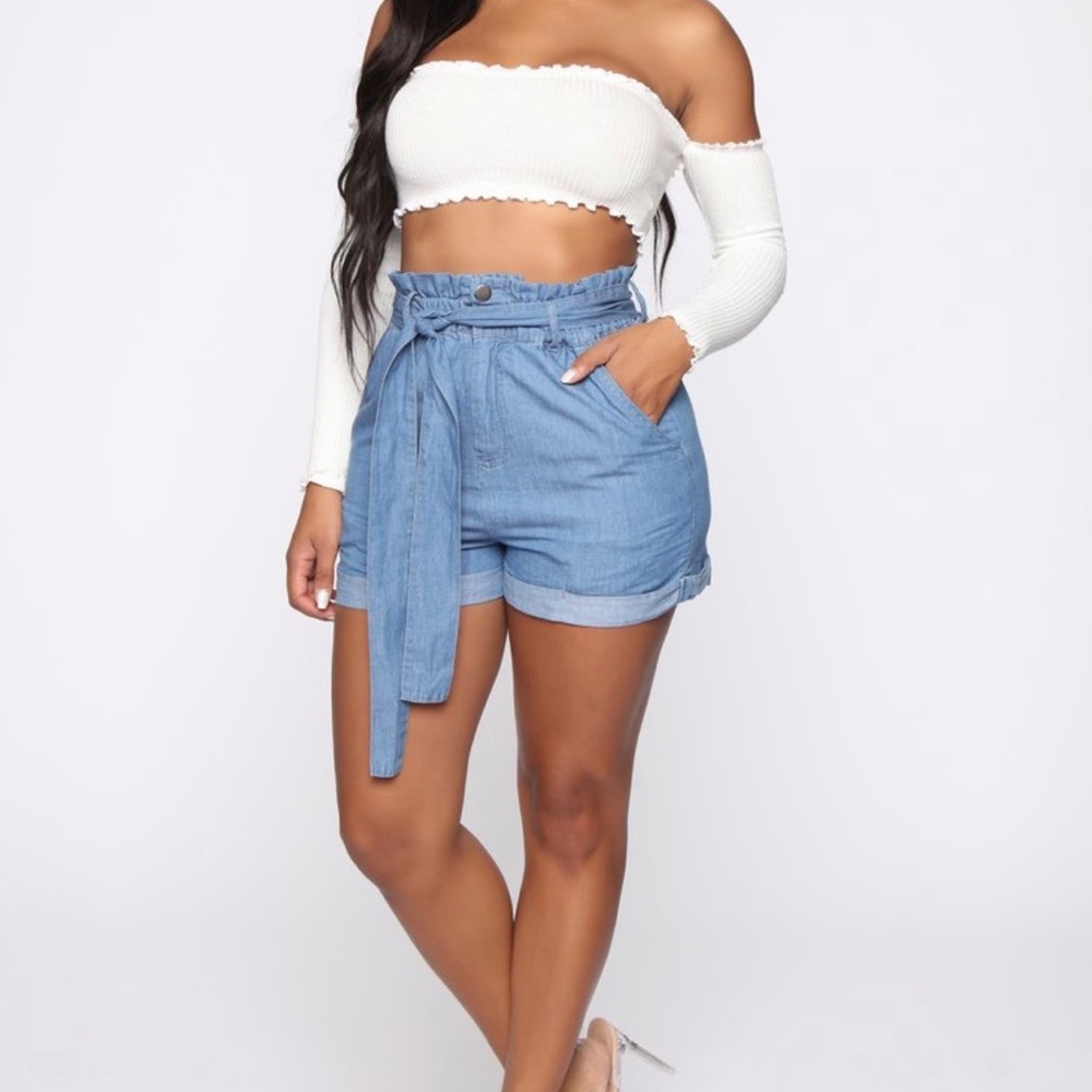 Denim shorts